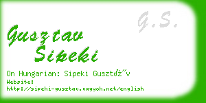 gusztav sipeki business card